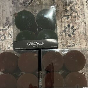 Hobby Lobby  Flocked Ornaments - 3 Sets